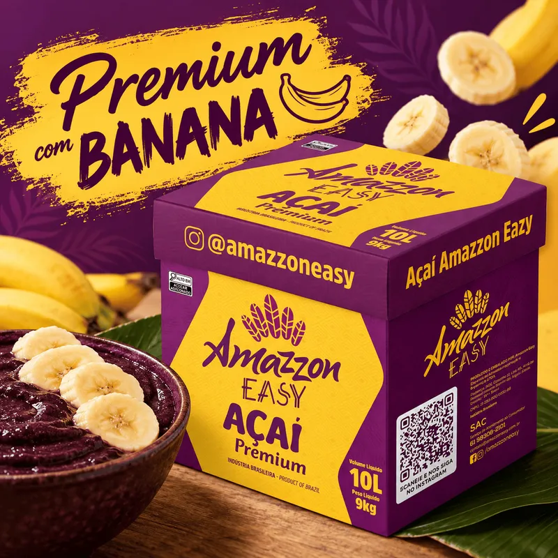 ACAI PREMIUM COM BANANA 10L